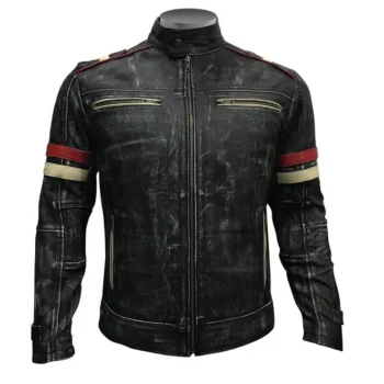 Cafe Racer Vintage Distressed Leather Jacket